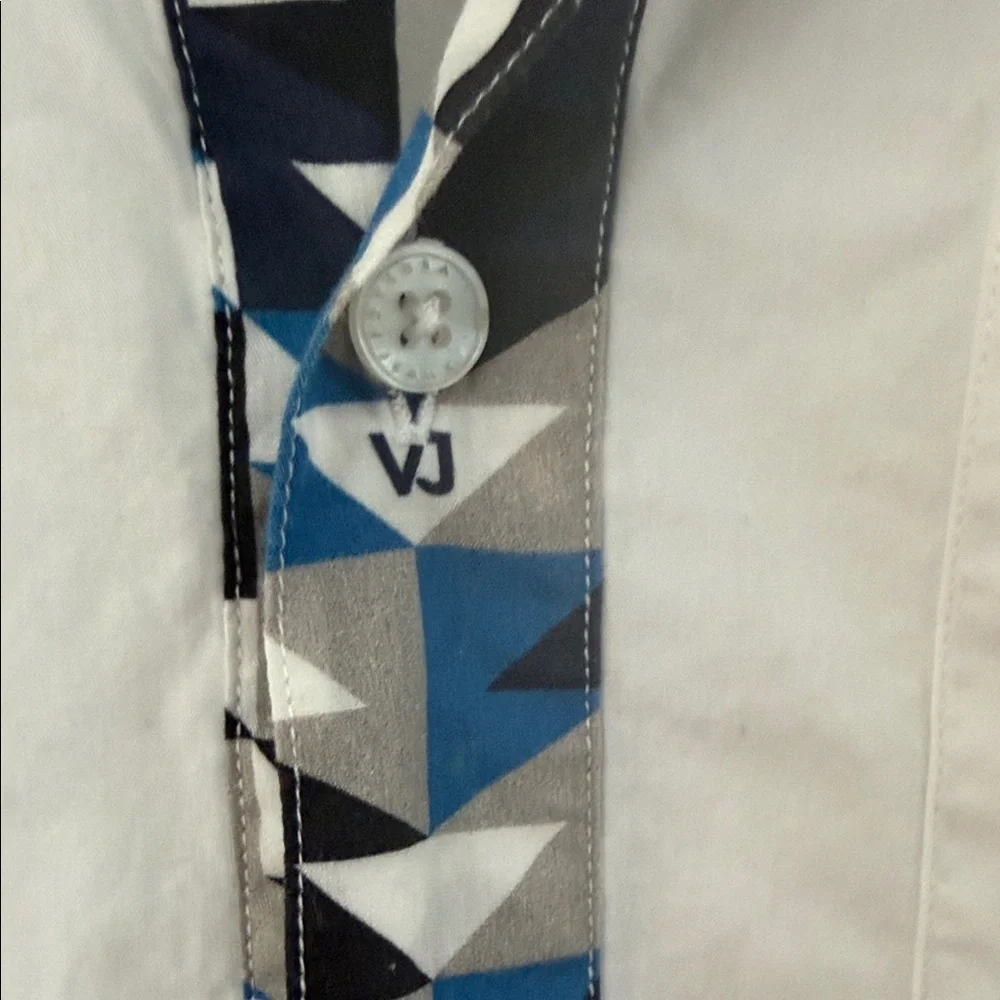 Versace Jeans Collection White Shirt with Blue Accents - Picture 4 of 8
